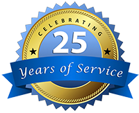 25 Years of Service badge